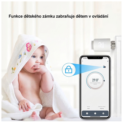 Chytrá termostatická hlavice Zigbee