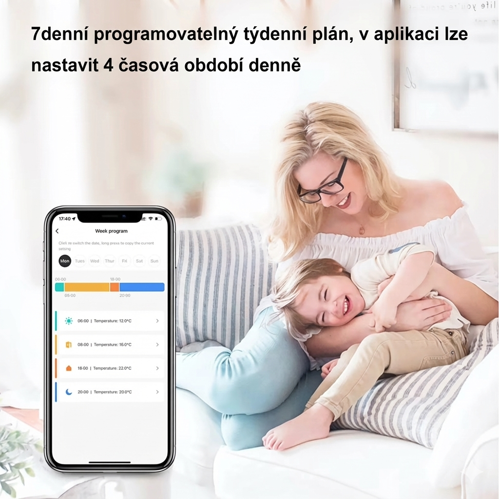 Chytrá termostatická hlavice Zigbee