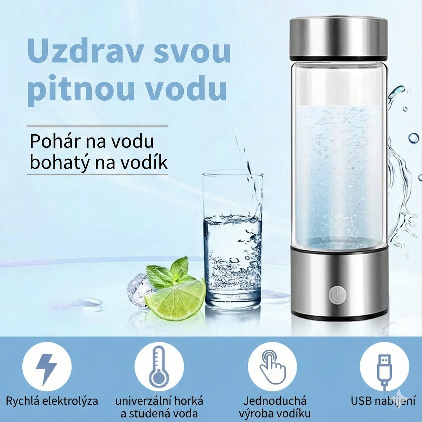 Vodíková láhev na filtraci