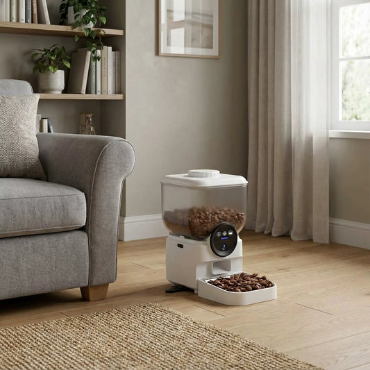 AmbiPet: Chytré krmítko s HD kamerou a obousměrným zvukem